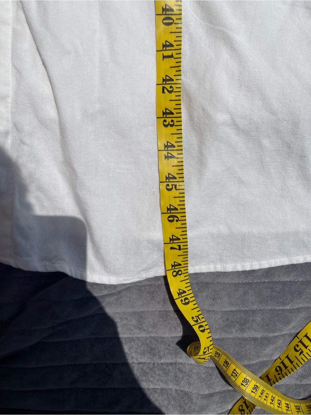 Dress Forum LA White Button-Front Linen Blend Belted Midi Dress Size Small - Picture 7 of 8
